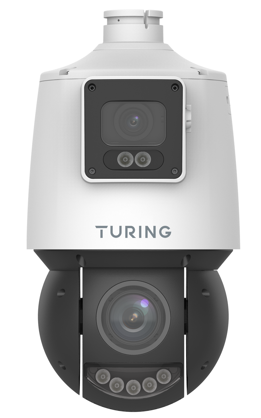 The TP-X2PC4A4V25C-1Y is a 4MP Dual-lens VibrantView and TwilightVision network PTZ dome camera