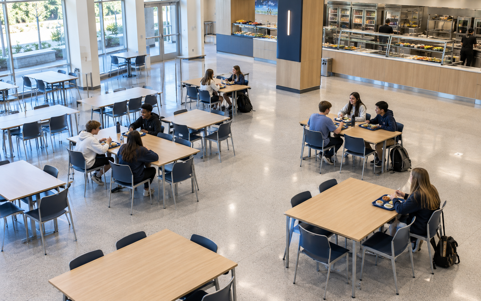 Alert video from the cafeteria camera
