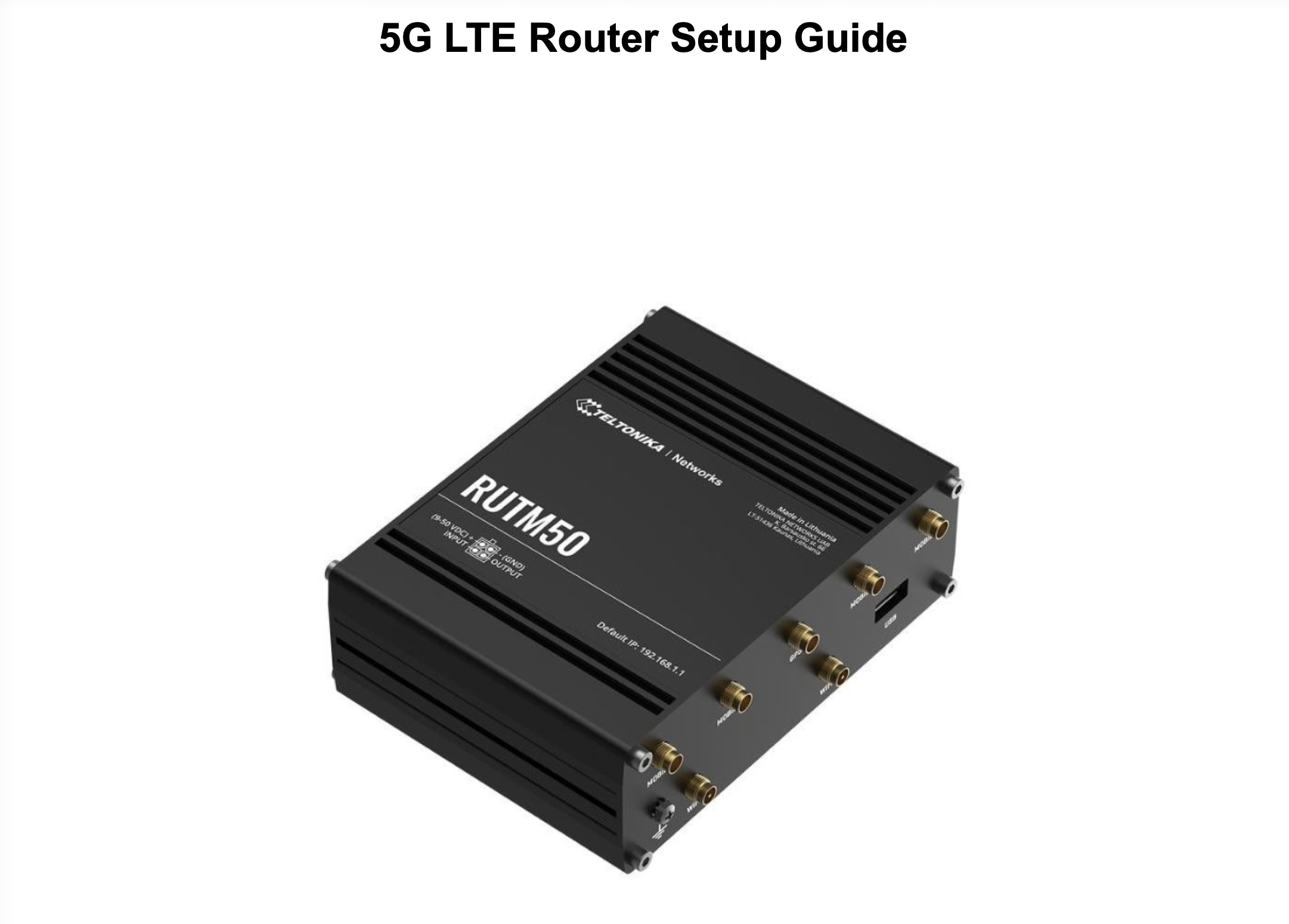 5G Router Guide